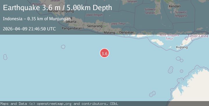 Map of SOUTH OF JAVA, INDONESIA