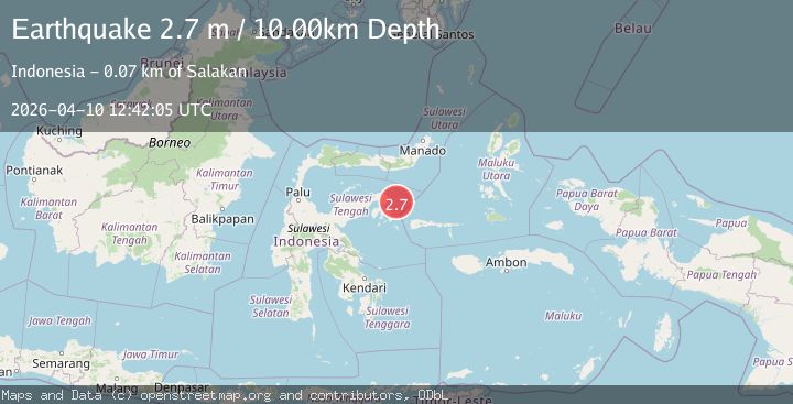 Map of SULAWESI, INDONESIA