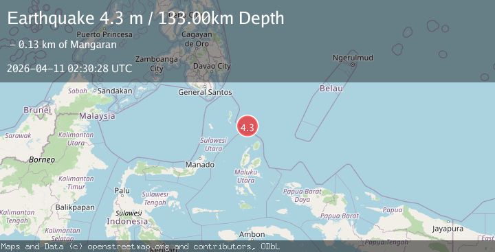 Map of KEPULAUAN TALAUD, INDONESIA