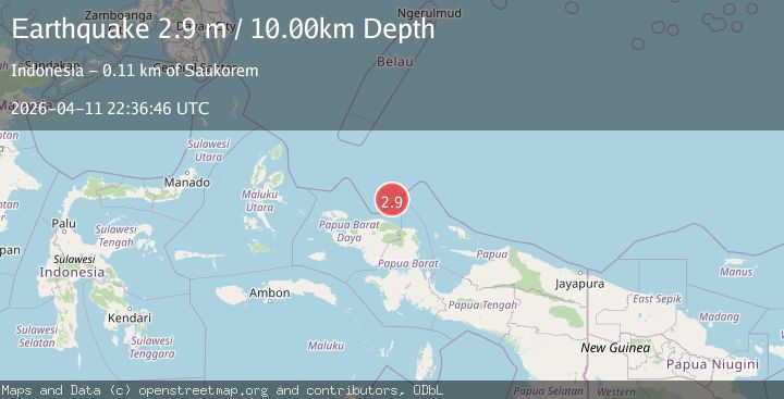 Map of PAPUA REGION, INDONESIA