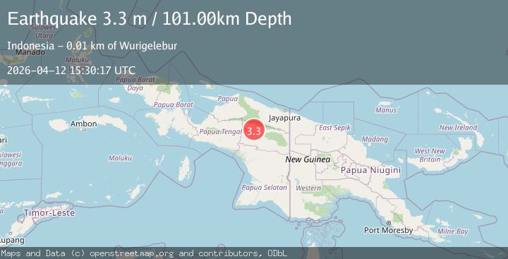 Map of PAPUA, INDONESIA