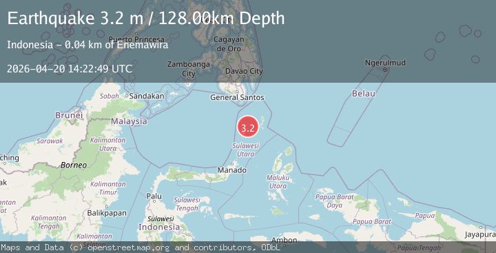 Map of KEPULAUAN SANGIHE, INDONESIA
