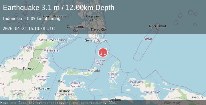 Map of KEPULAUAN TALAUD, INDONESIA