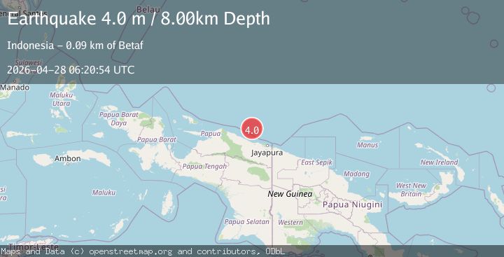 Map of NEAR N COAST OF PAPUA, INDONESIA