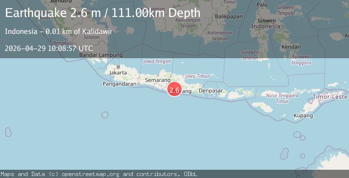 Map of JAVA, INDONESIA