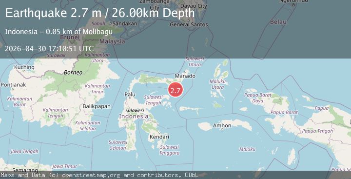Map of SULAWESI, INDONESIA