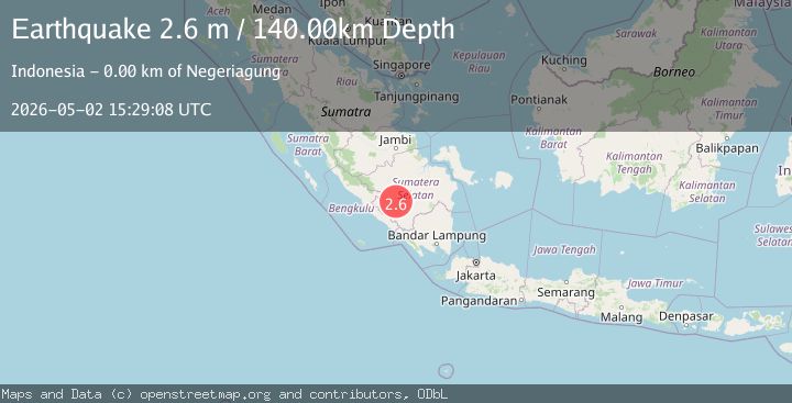 Map of SOUTHERN SUMATRA, INDONESIA
