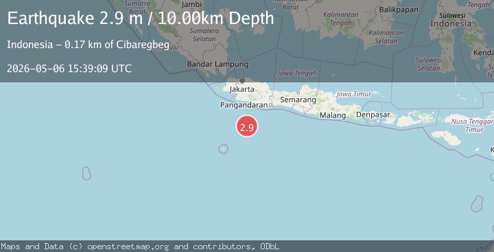 Map of SOUTH OF JAVA, INDONESIA