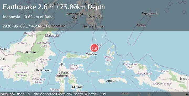 Map of KEPULAUAN SANGIHE, INDONESIA