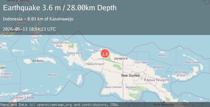 Map of PAPUA, INDONESIA