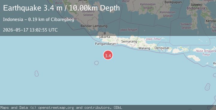Map of SOUTH OF JAVA, INDONESIA