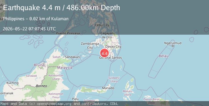Map of MINDANAO, PHILIPPINES