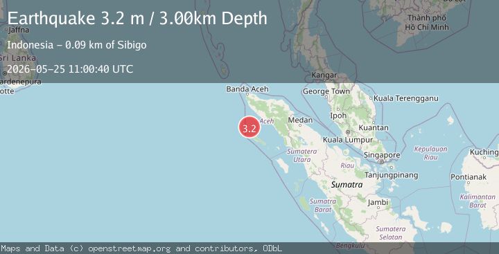 Map of OFF W COAST OF NORTHERN SUMATRA
