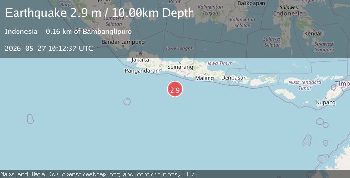 Map of SOUTH OF JAVA, INDONESIA