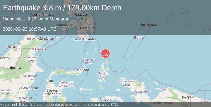 Map of NORTH OF HALMAHERA, INDONESIA