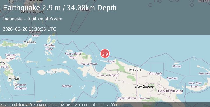 Map of BIAK REGION, INDONESIA