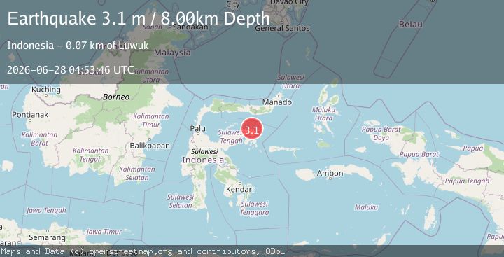Map of SULAWESI, INDONESIA