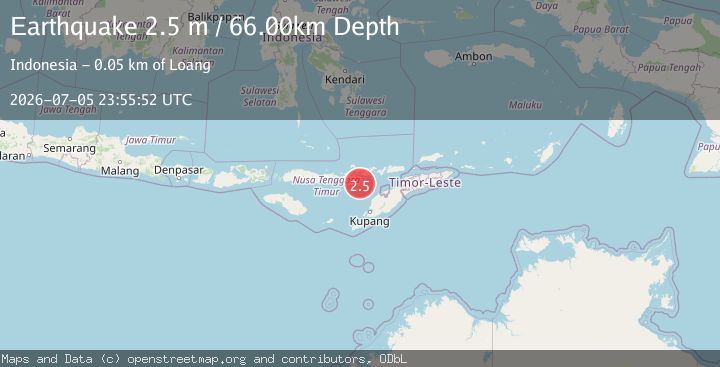 Map of FLORES REGION, INDONESIA