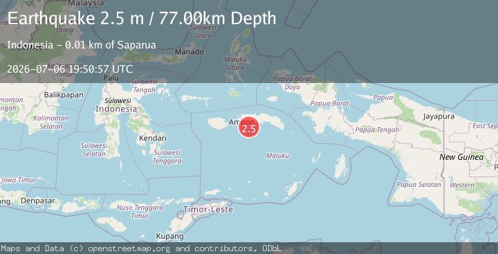 Map of SERAM, INDONESIA