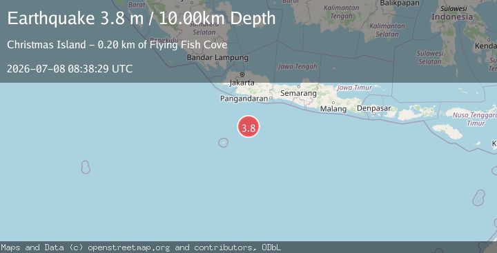 Map of SOUTH OF JAVA, INDONESIA