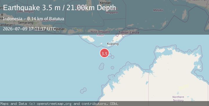 Map of SOUTH OF TIMOR