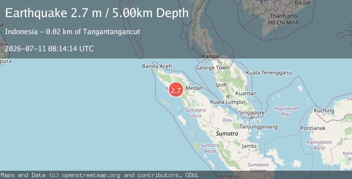 Map of NORTHERN SUMATRA, INDONESIA