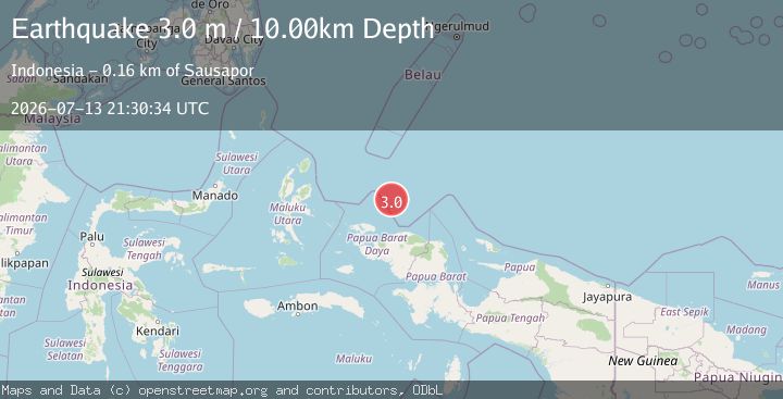 Map of PAPUA REGION, INDONESIA