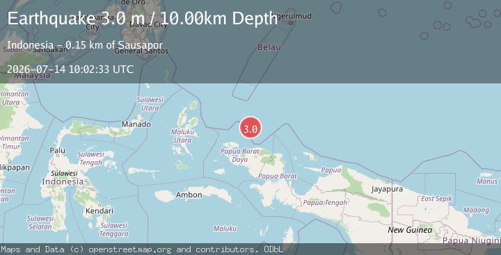 Map of PAPUA REGION, INDONESIA