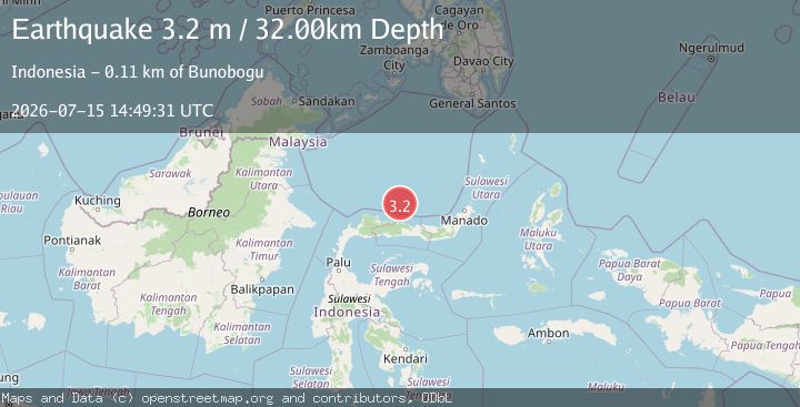Map of MINAHASA, SULAWESI, INDONESIA