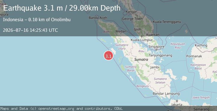 Map of NIAS REGION, INDONESIA