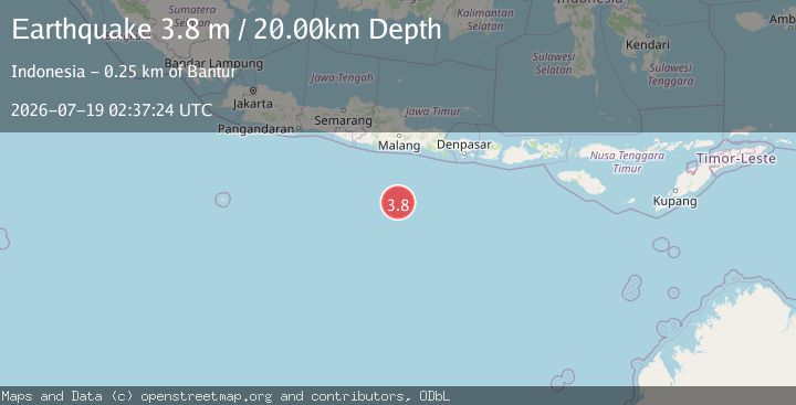 Map of SOUTH OF JAVA, INDONESIA