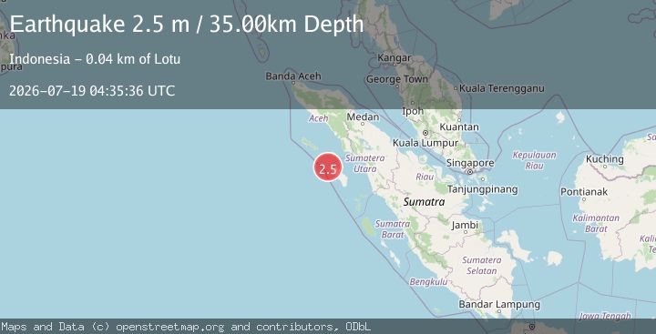 Map of NIAS REGION, INDONESIA