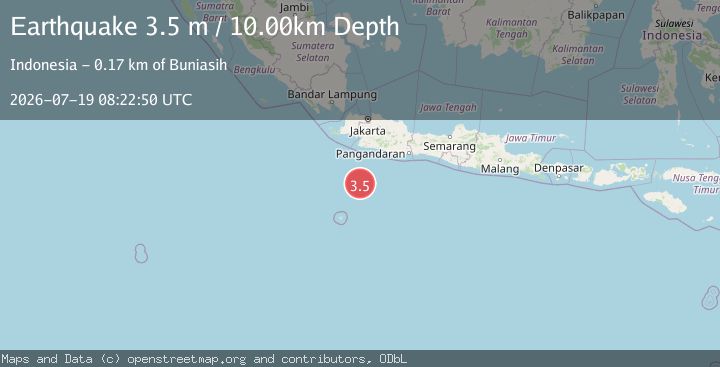 Map of SOUTH OF JAVA, INDONESIA