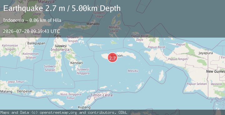Map of SERAM, INDONESIA
