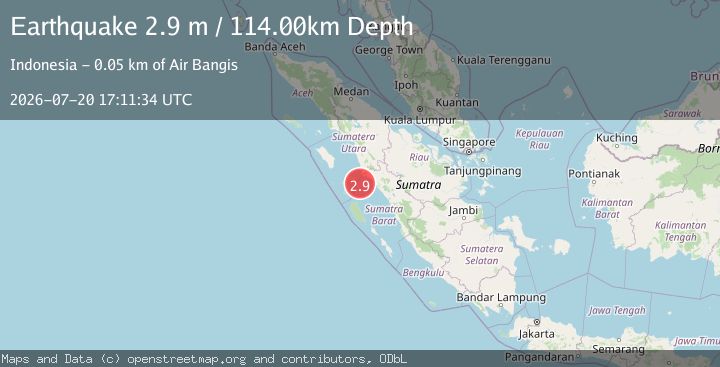 Map of SOUTHERN SUMATRA, INDONESIA