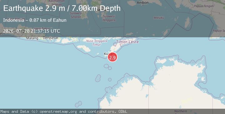 Map of TIMOR REGION, INDONESIA