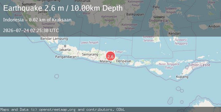 Map of JAVA, INDONESIA