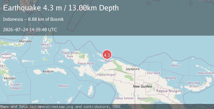 Map of BIAK REGION, INDONESIA