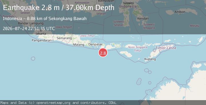 Map of LOMBOK REGION, INDONESIA