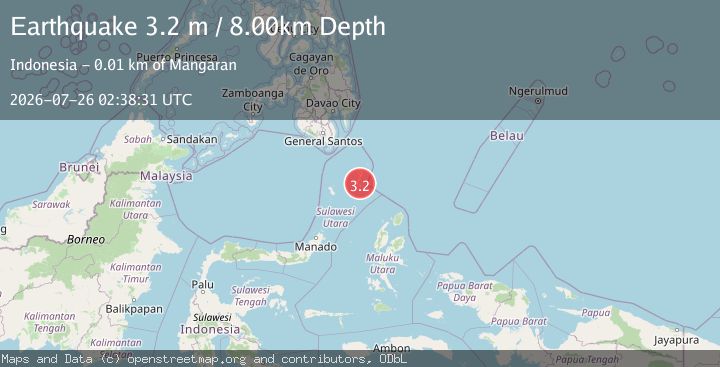 Map of KEPULAUAN TALAUD, INDONESIA