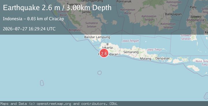 Map of JAVA, INDONESIA