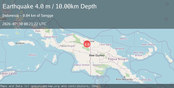 Map of PAPUA, INDONESIA