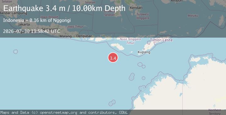 Map of SOUTH OF SUMBA, INDONESIA