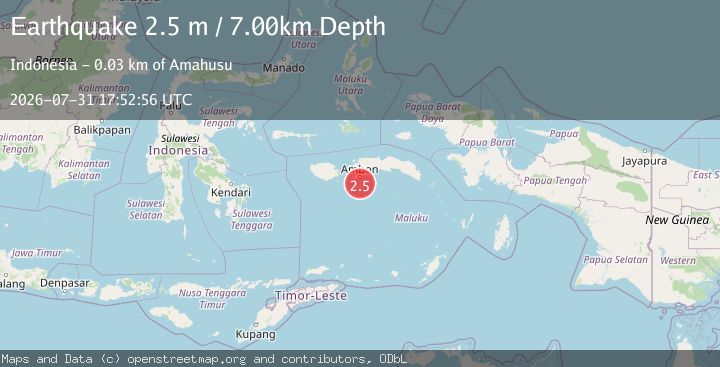 Map of SERAM, INDONESIA