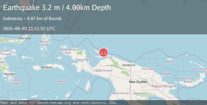 Map of BIAK REGION, INDONESIA
