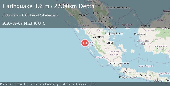 Map of KEP. MENTAWAI REGION, INDONESIA