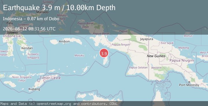 Map of KEPULAUAN ARU REGION, INDONESIA