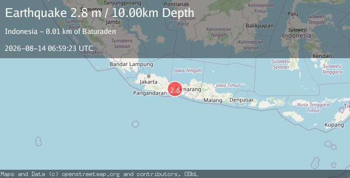 Map of JAVA, INDONESIA