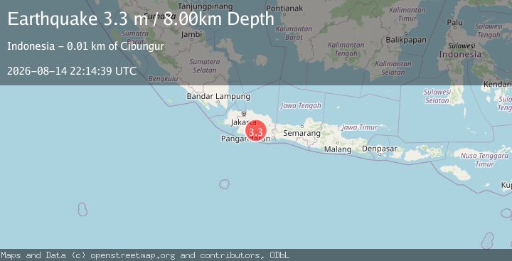 Map of JAVA, INDONESIA