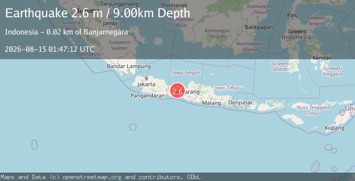 Map of JAVA, INDONESIA
